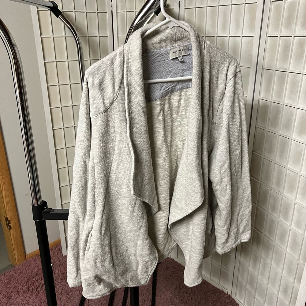 Cute drape front textured blazer 3xl